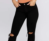 Josie Mid Rise Skinny Jeans