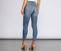 Josie Mid Rise Skinny Jeans