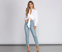 So Button Fly Crop Jeans