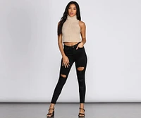Take Me To The Edge Cropped Jeans