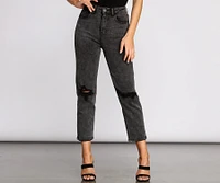 High Rise Acid Wash Jeans