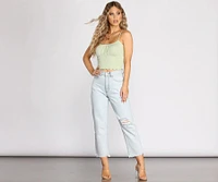 High Rise Cropped Jeans