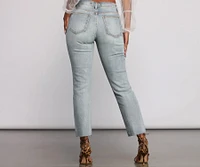 Ally High Rise Destructed Mom Jeans
