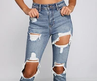 Trendy Destructed High-Rise Skinny Jeans