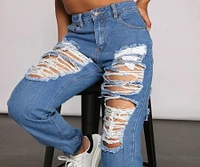 Effortlessly Chic High Rise Destructed Jogger