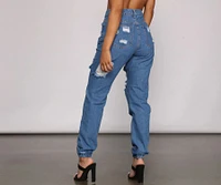 Effortlessly Chic High Rise Destructed Jogger