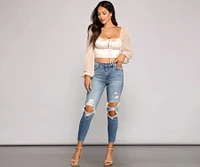 Stylish Staple High Rise Skinny Jeans
