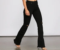 Walk It Out Style High-Rise Flared Jeans