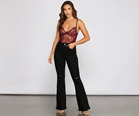 Walk It Out Style High-Rise Flared Jeans