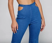 Bring The Flare Cutout Jeans