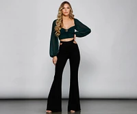 Bring The Flare Cutout Jeans