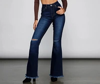 Walk It Out Style High-Rise Flared Jeans