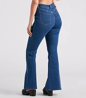 Bri High-Rise Split Hem Flare Jeans by Windsor Denim