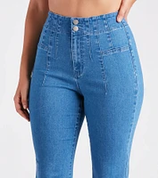 Bri High-Rise Button-Up Flare Jeans by Windsor Denim