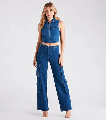 Cutie Charge Wide Leg Denim Pants