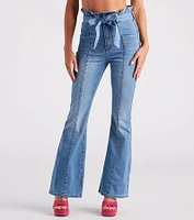Pep Me Up Paperbag Flare Denim Jeans