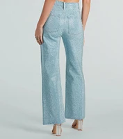 Icon Behavior Rhinestone Straight-Leg Jeans