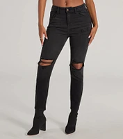 Edgy Mood High Rise Skinny Jeans