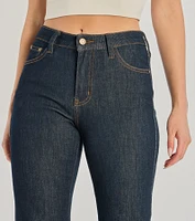 Elevated Chic High-Rise Straight Leg Denim Jeans