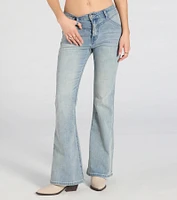 Vibe Check High-Rise Flare Denim Jeans