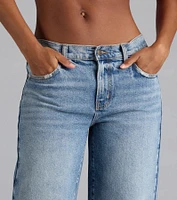 It's Giving Trends Mid-Rise Straight Leg Denim Jeans