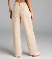 Fresh Vibes Mid-Rise Wide Leg Denim Jeans
