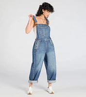 Match My Vibe Wide-Leg Denim Overalls
