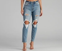 Tobi Super High Waist Mom Jeans