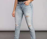 Jude Mid Rise Distressed Jeans