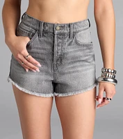 Cool Classic High-Rise Frayed Denim Shorts