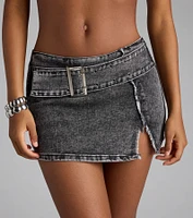 Major Attitude Denim Mini Skort