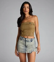 Side Tied and Vibin’ Denim Skort