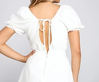 All Eyes On Me Puff Sleeve Romper