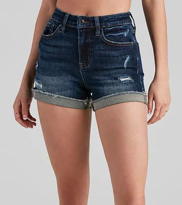 Meli Mid-Rise Cuffed Denim Shorts by Windsor