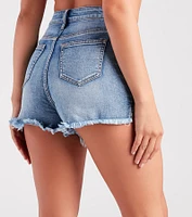 Remy High-Rise Frayed Hem Denim Shorts by Windsor
