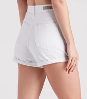 Weekend Ready High-Rise Denim Mom Shorts