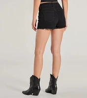 Keep Style High-Rise Distressed Denim Shorts