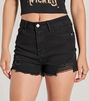 Keep Style High-Rise Distressed Denim Shorts