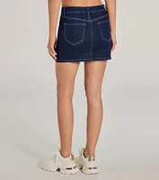 Admirable Aesthetic Mid-Rise Denim Skort