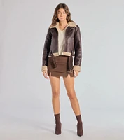 Casual Look Denim Mini Skort