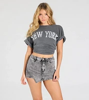 Style So Cool High-Rise Mini Denim Skort