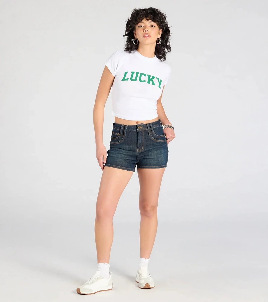 Easy Going High-Rise Denim Shorts