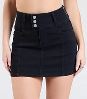 For A Ride Denim Mini Skort