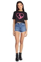 Side Cut Out Jean Shorts