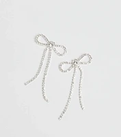 True Bliss Rhinestone Bow Earrings
