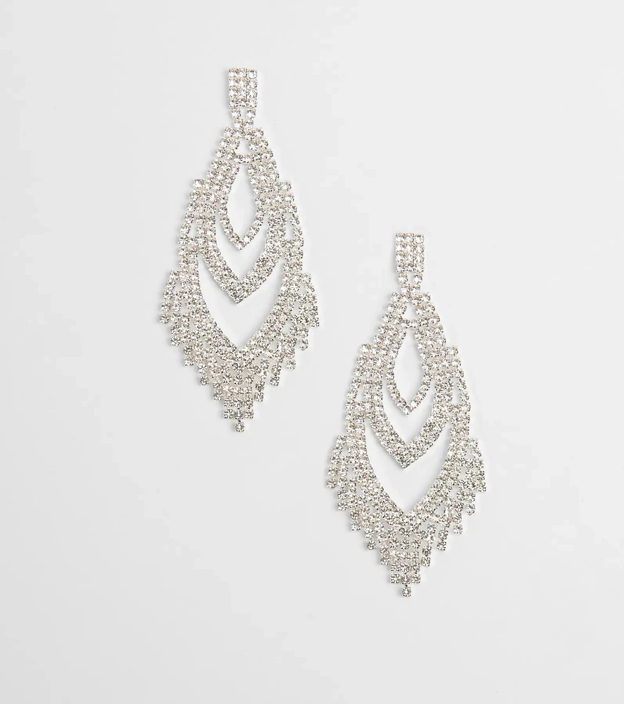 Forever Luxe Rhinestone Chandelier Earrings