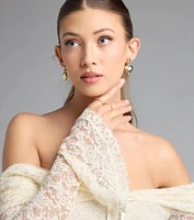 Glam Love Heart Drop Earrings