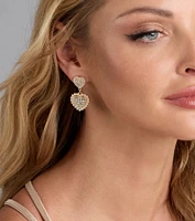 Too Cute To Handle Heart Drop Earrings