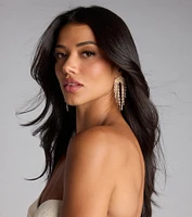 Dripping in Drama Pearl Fringe Earrings