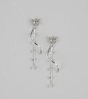 Float Like Magic Butterfly Rhinestone Earrings